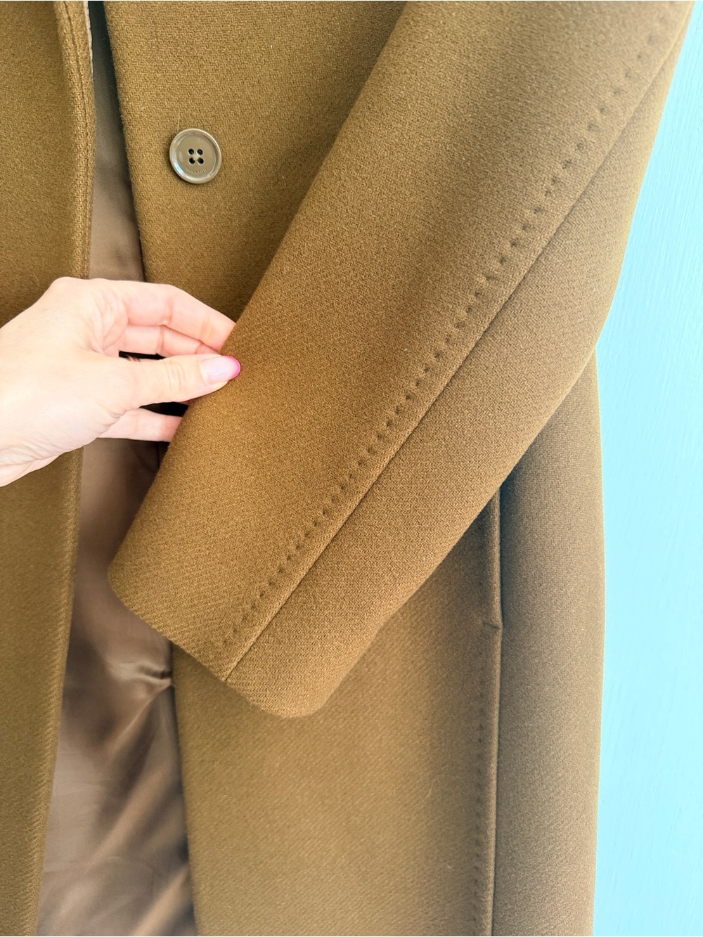 Babaton Camel Wool & Cashmere Long Coat - Picture 15 of 16